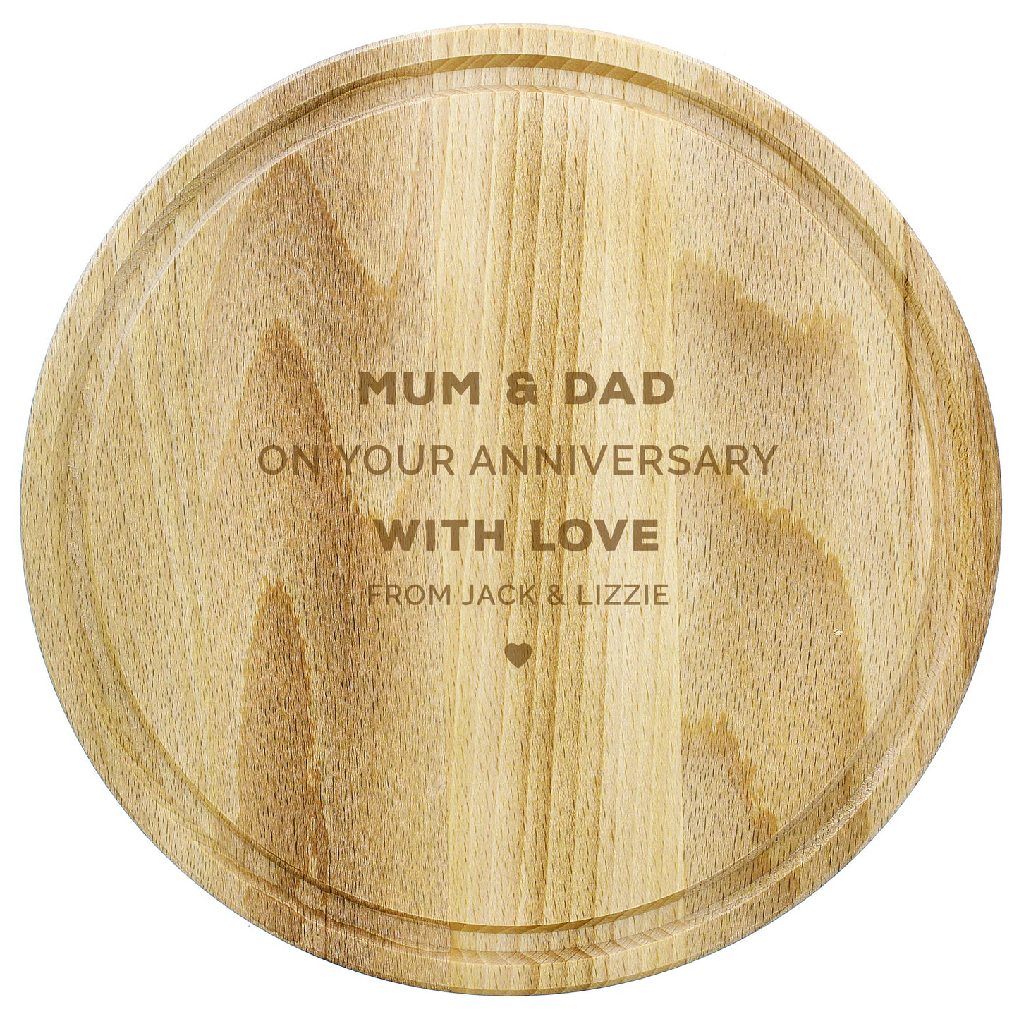 Personalised Heart Motif Round Chopping Board - image 5