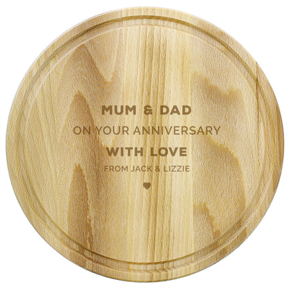 Personalised Heart Motif Round Chopping Board - image 5