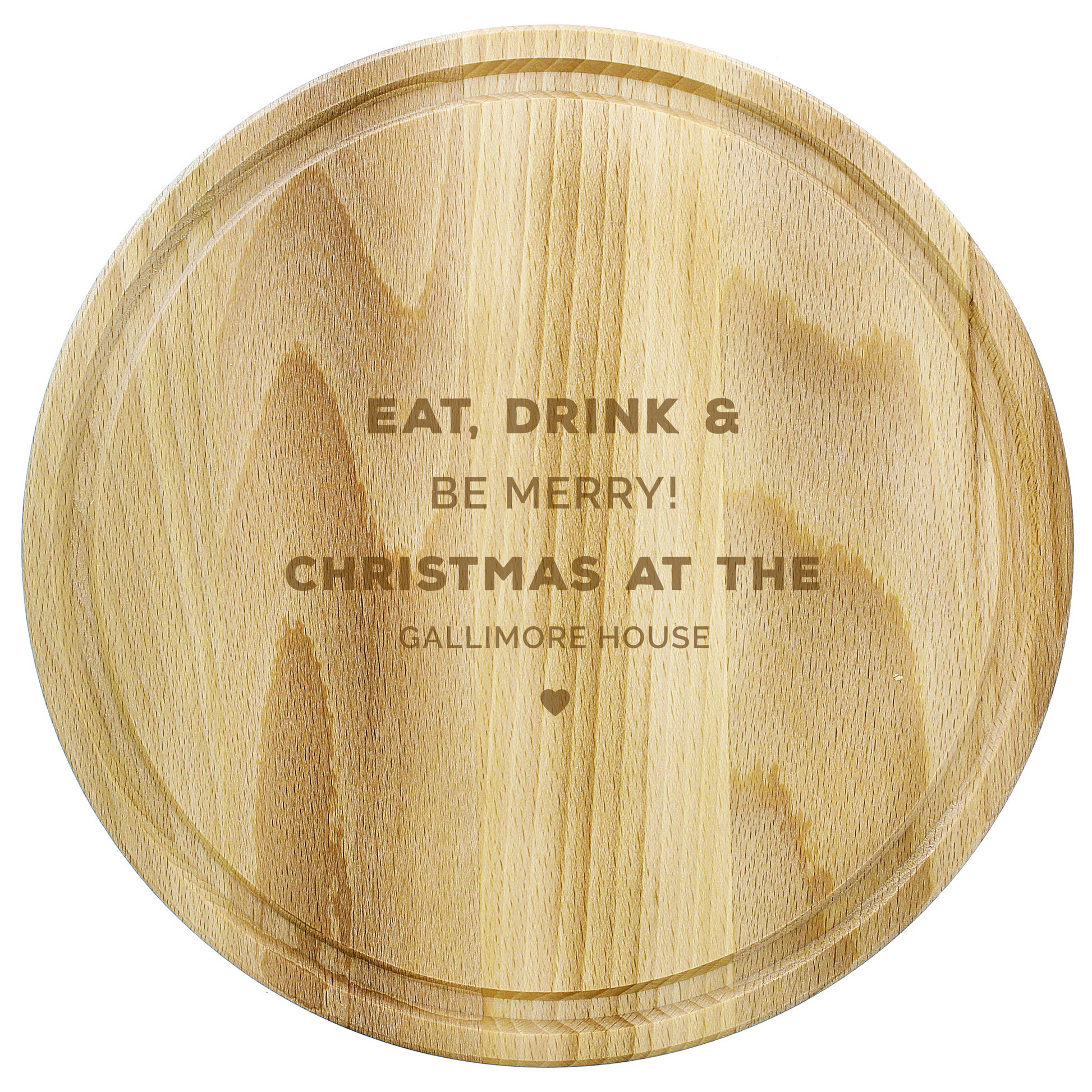 Personalised Heart Motif Round Chopping Board - image 6