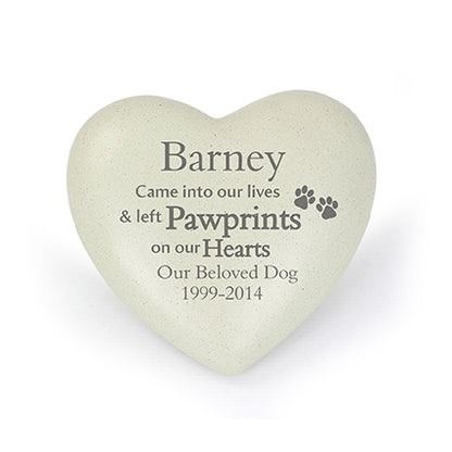 Personalised Pet Pawprints Heart Memorial - image 2