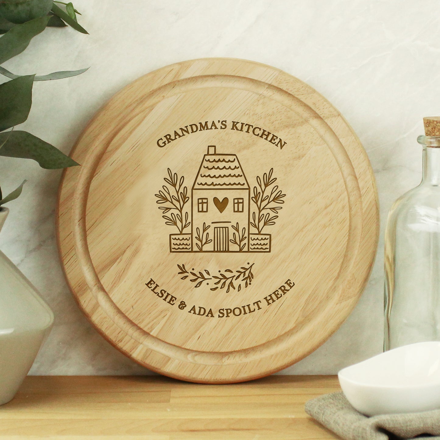 Personalised HOME Round Chopping Board - image 2