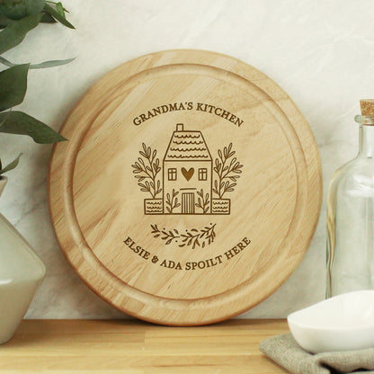 Personalised HOME Round Chopping Board - image 2
