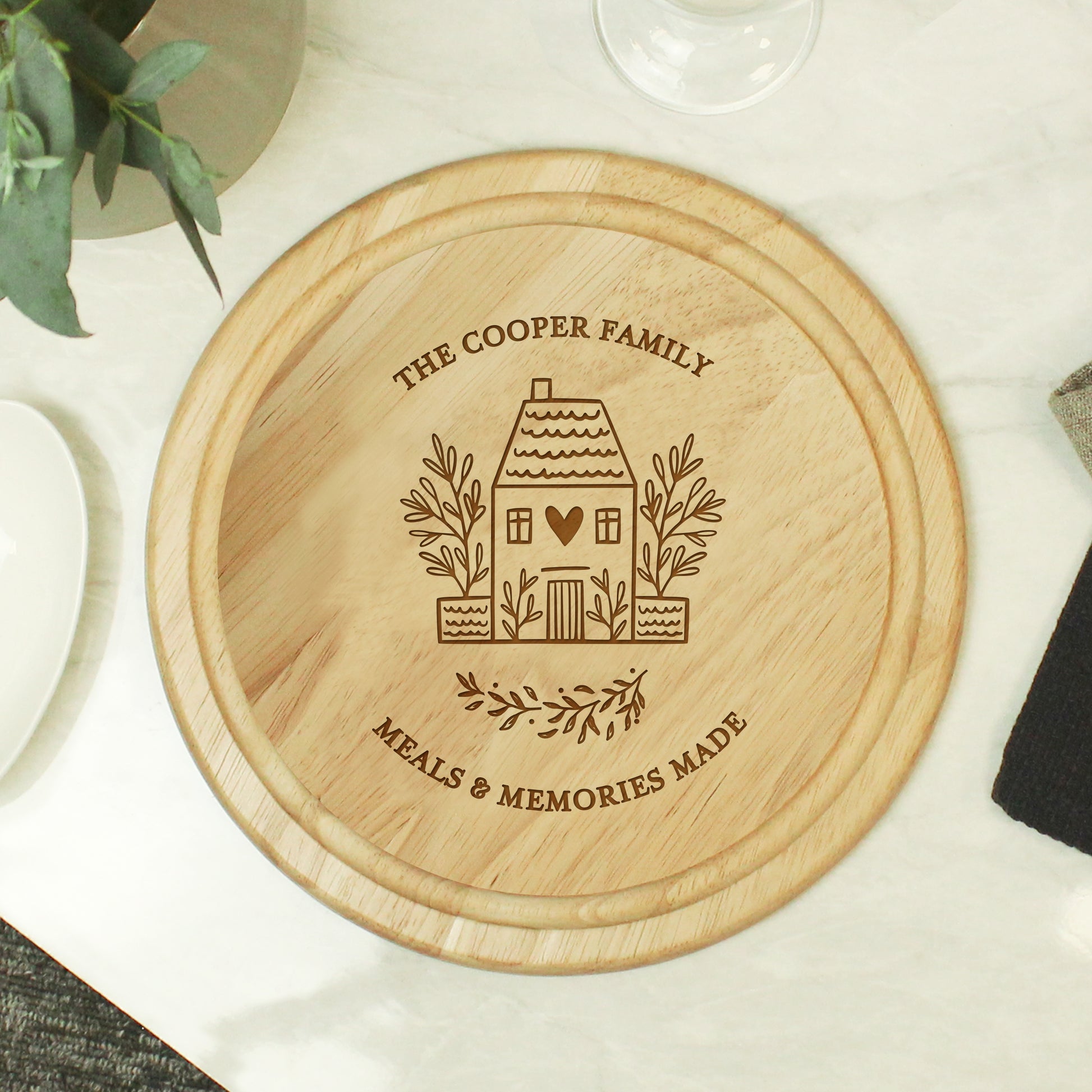 Personalised HOME Round Chopping Board - image 6