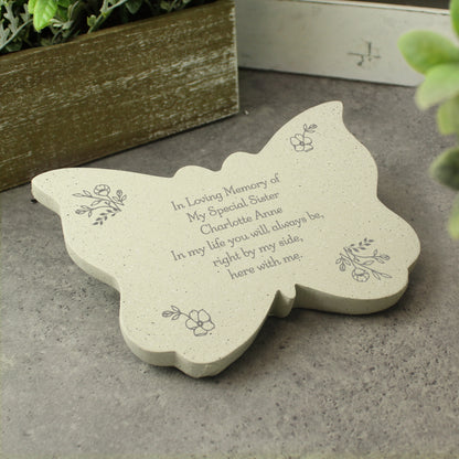 Personalised Floral Memorial Resin Butterfly from Heartfelt Gifts