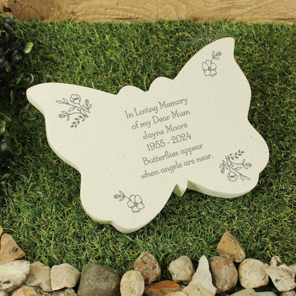 Personalised Floral Memorial Resin Butterfly - image 2