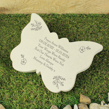 Personalised Floral Memorial Resin Butterfly - image 3