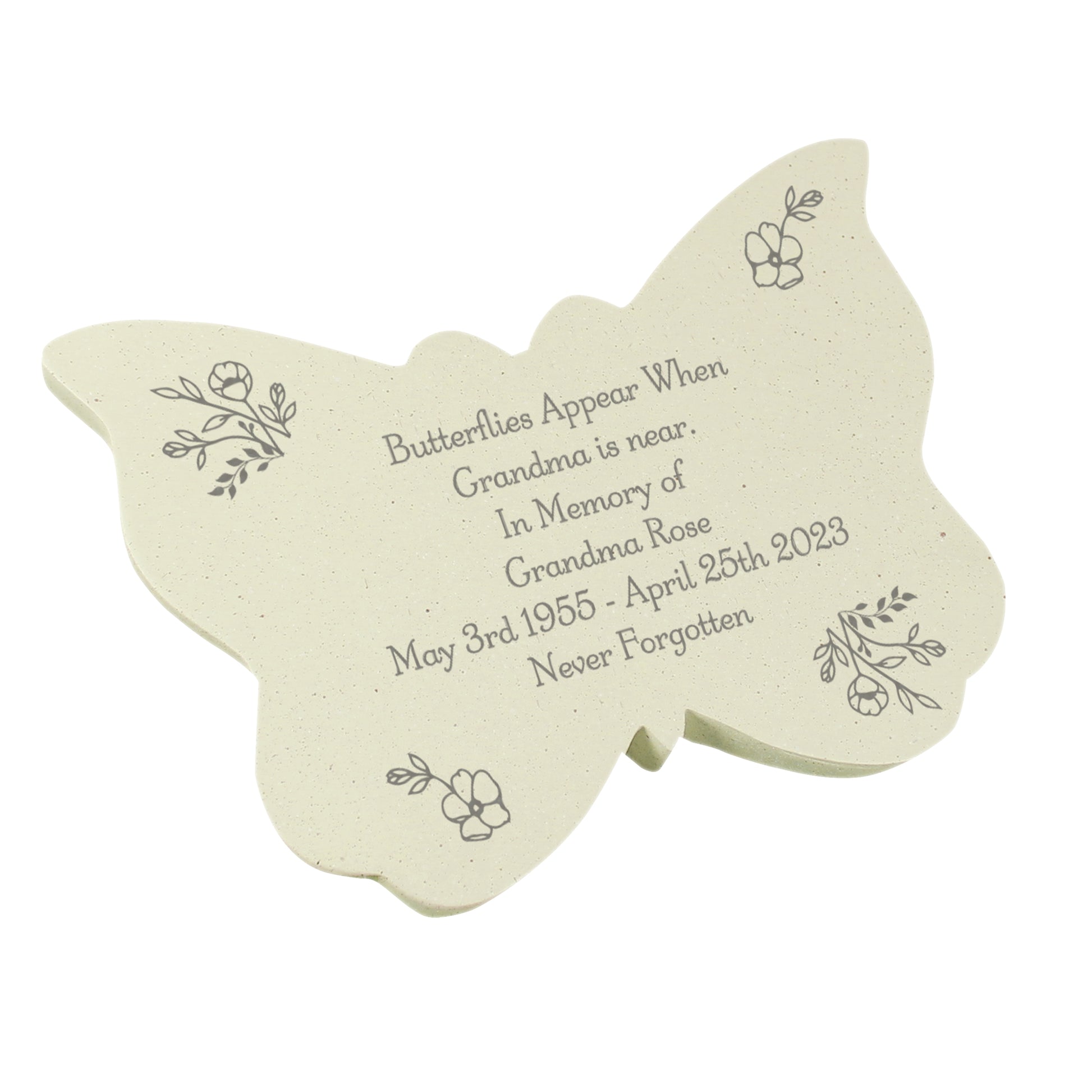 Personalised Floral Memorial Resin Butterfly - image 5