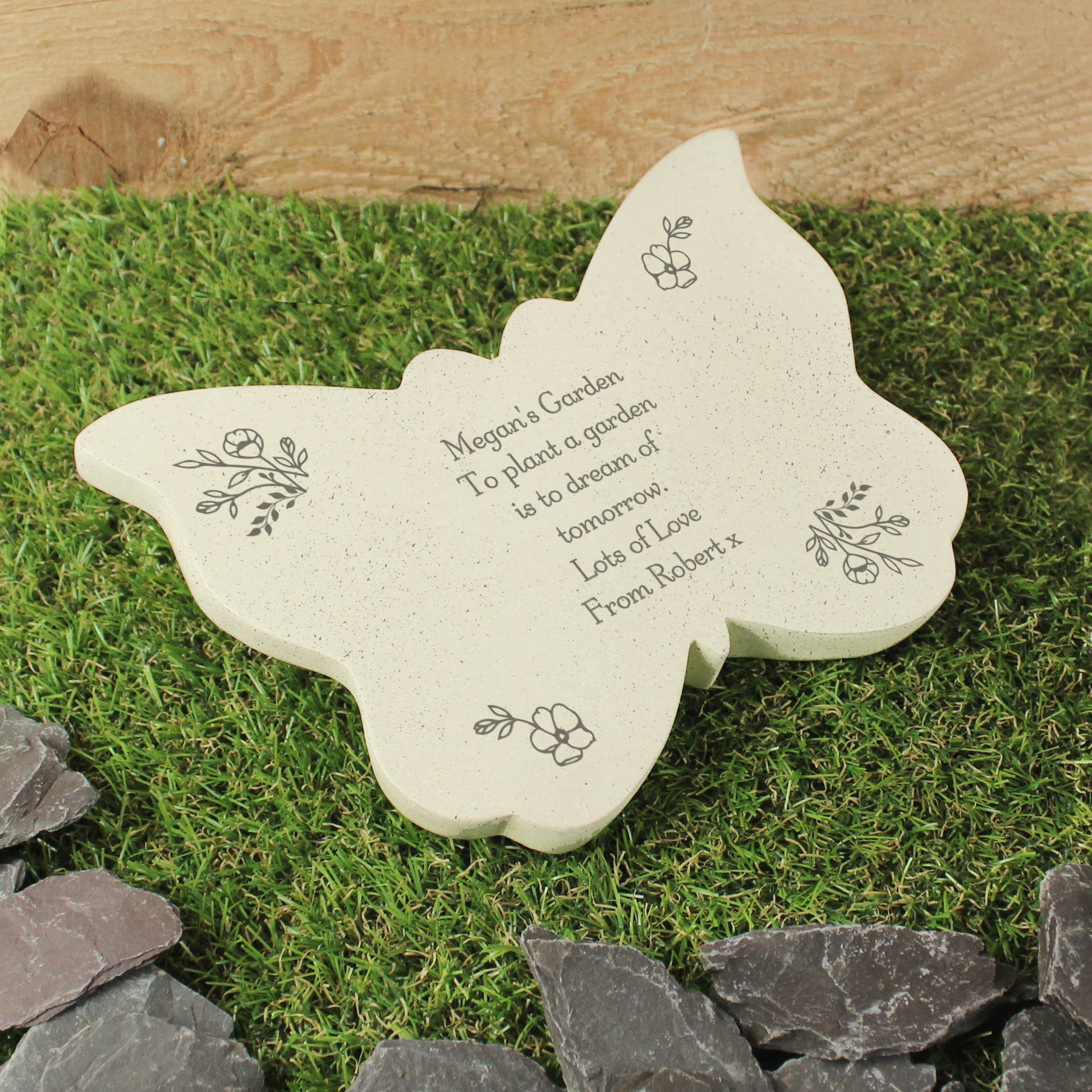Personalised Floral Memorial Resin Butterfly - image 8