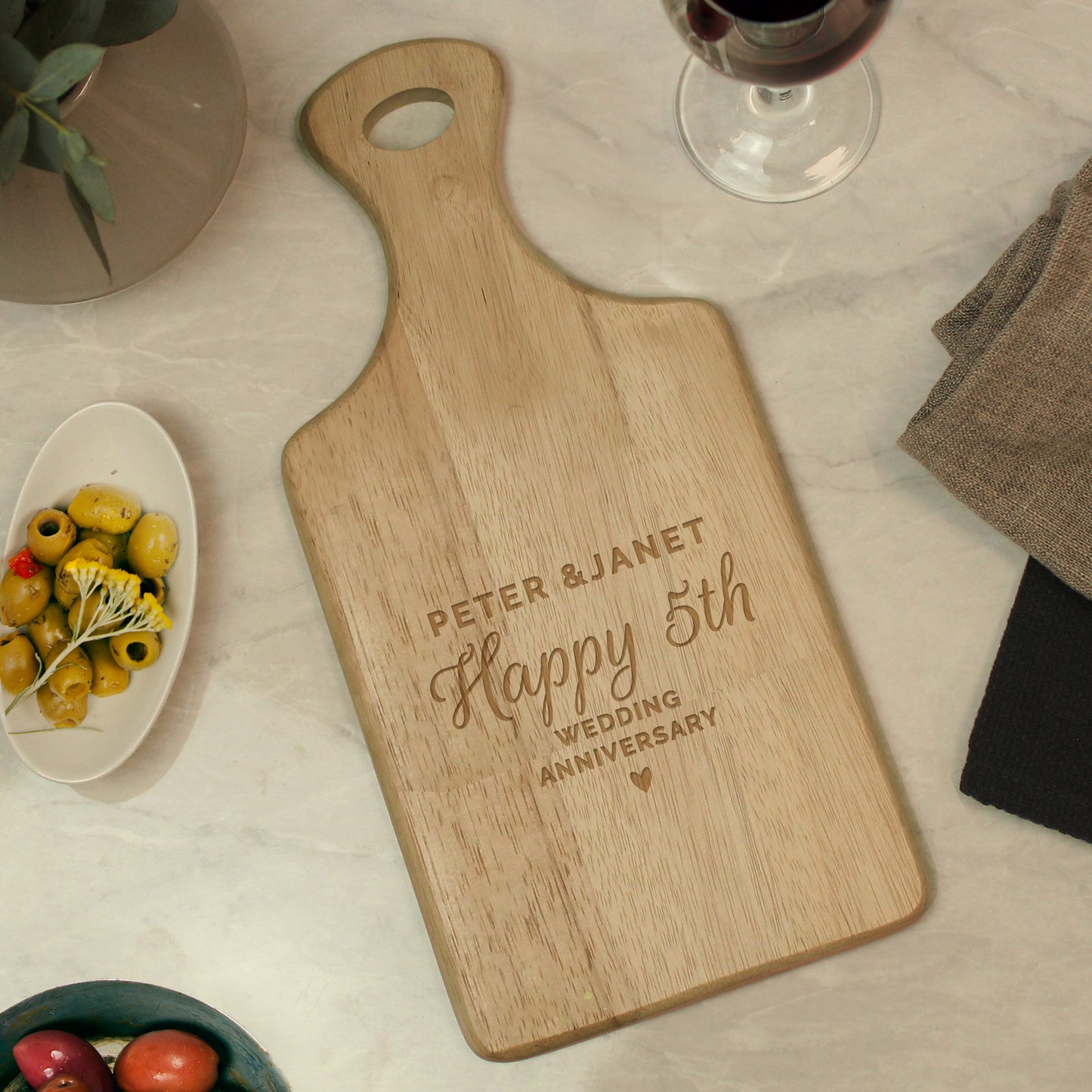 Personalised Wedding Wooden Paddle Board - image 2