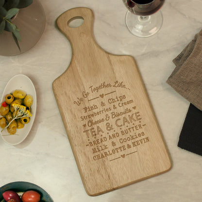 Personalised We Go Together Wooden Paddle Board - image 2