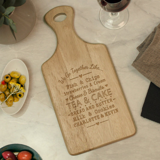 Personalised We Go Together Wooden Paddle Board - image 2