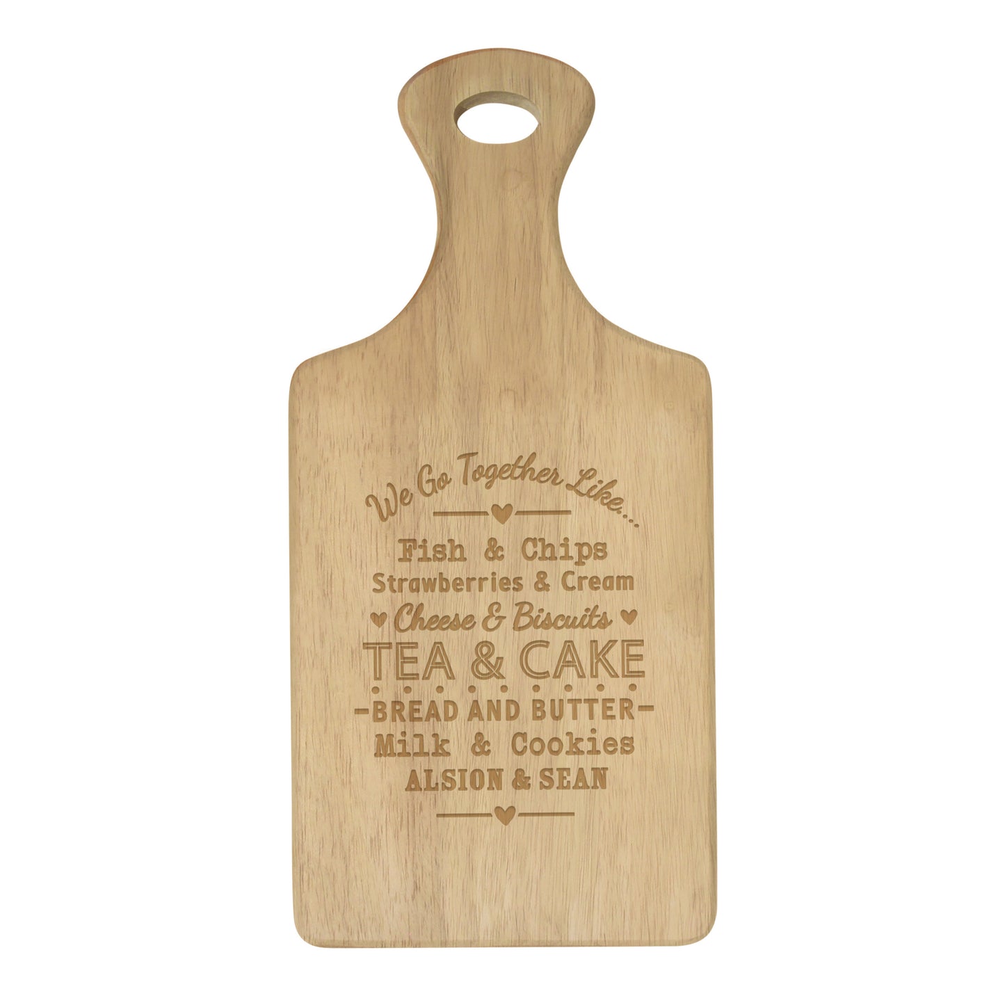 Personalised We Go Together Wooden Paddle Board - image 5