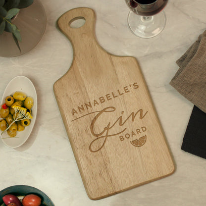 Personalised Gin Wooden Paddle Board - image 2