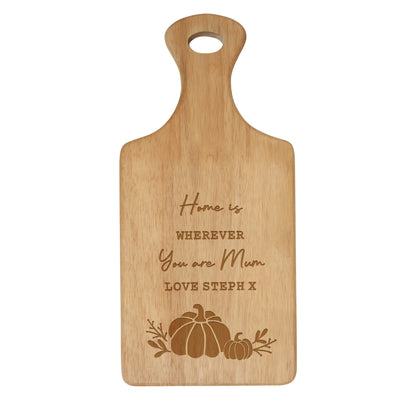Personalised Pumpkin Paddle Wooden Chopping Board – Autumn Kitchen Seasonal Gift - image 4