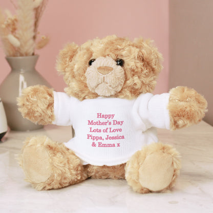 Personalised Message Teddy Bear - Pink - image 3