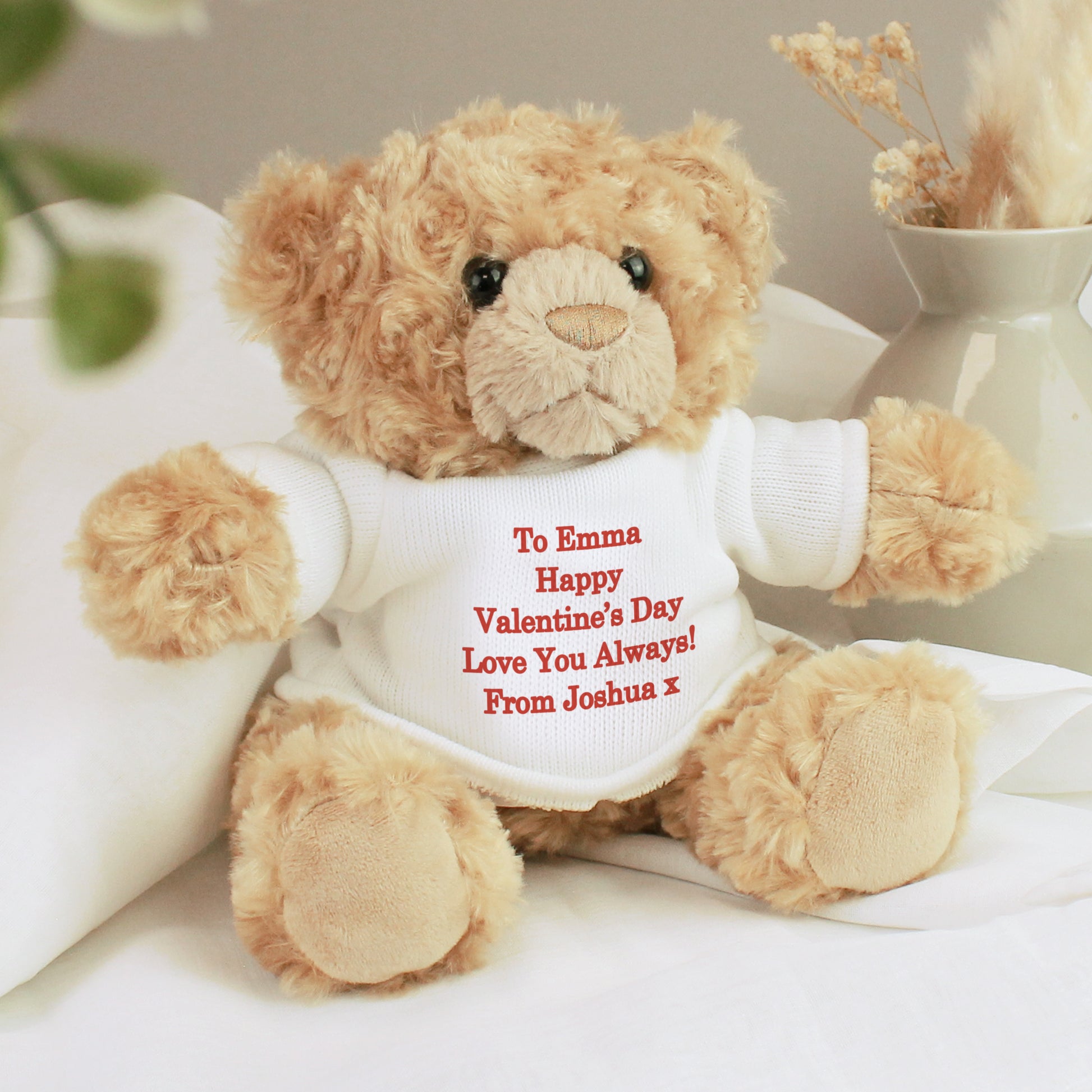 Personalised Teddy Bear - Red Message - image 2