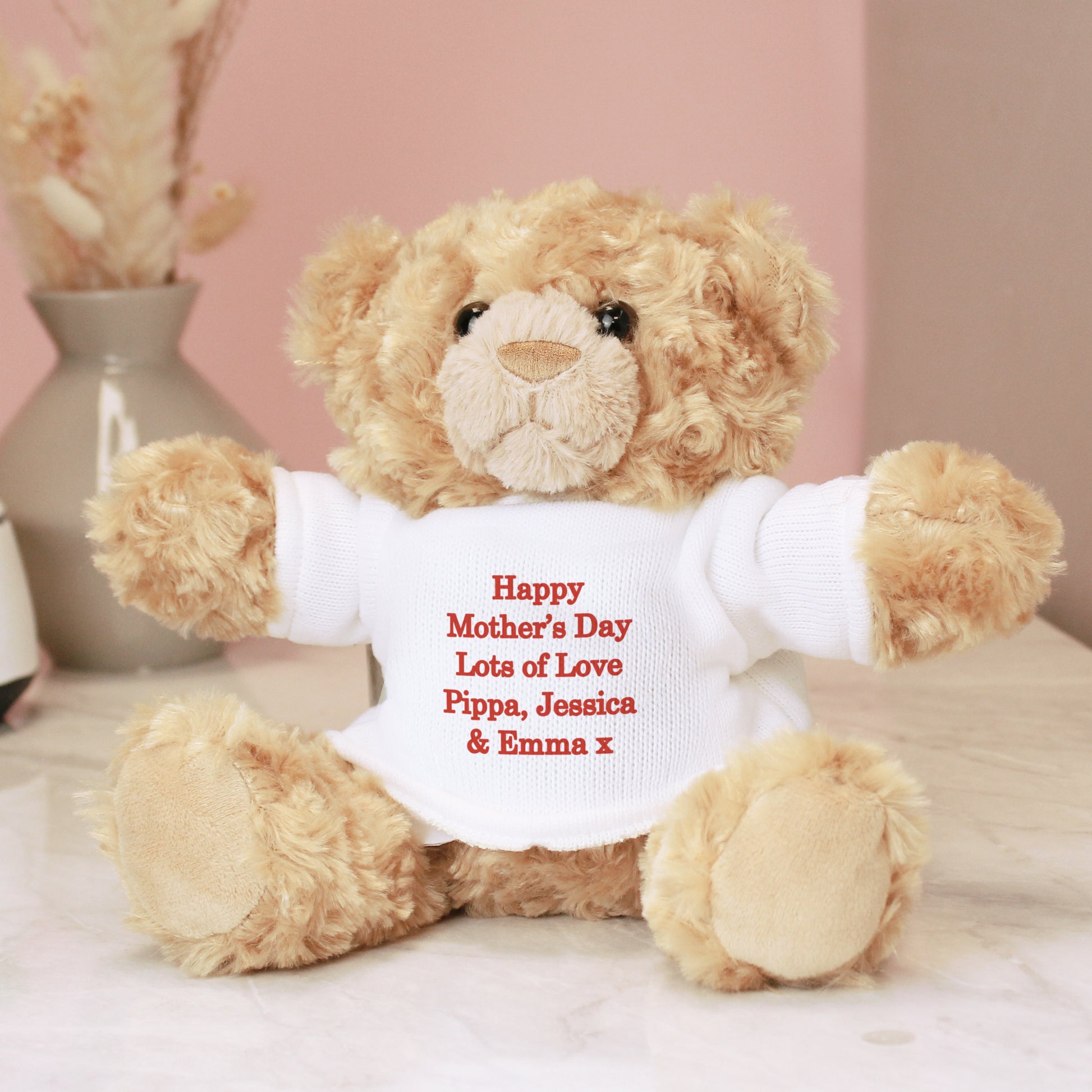 Personalised Teddy Bear - Red Message - image 3