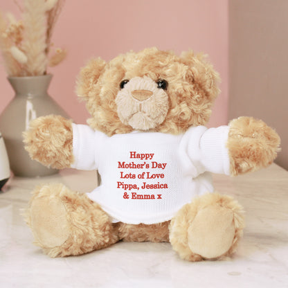 Personalised Teddy Bear - Red Message - image 3