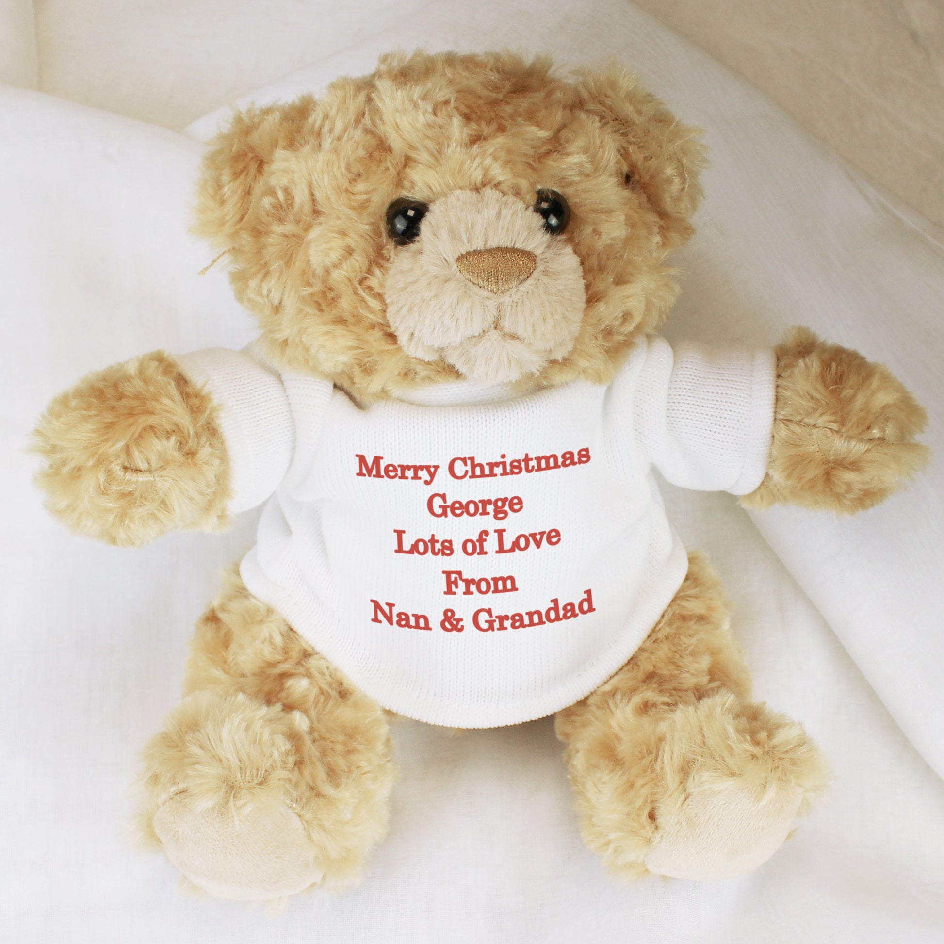Personalised Teddy Bear - Red Message - image 4
