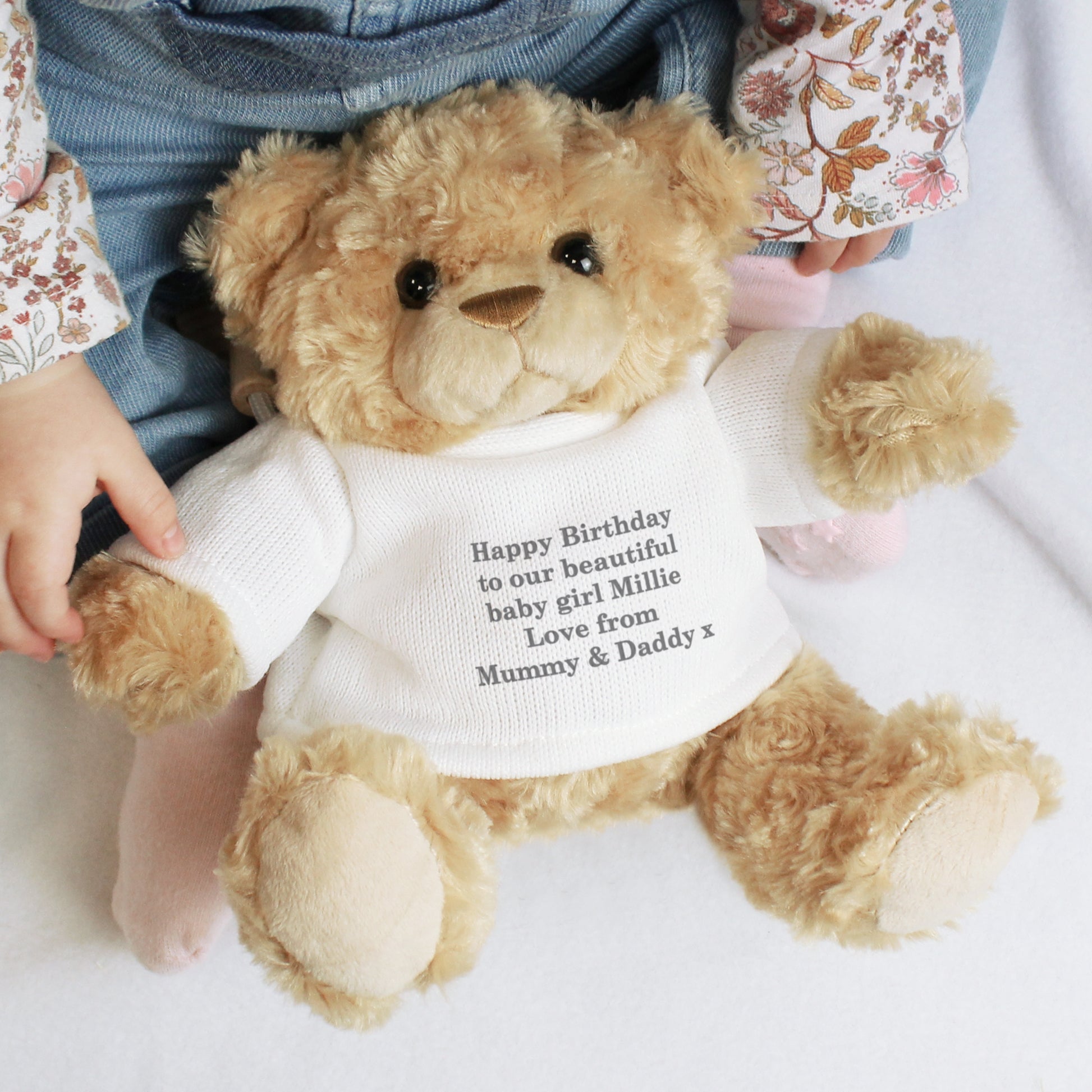 Personalised Message Teddy Bear - Grey from Heartfelt Gifts