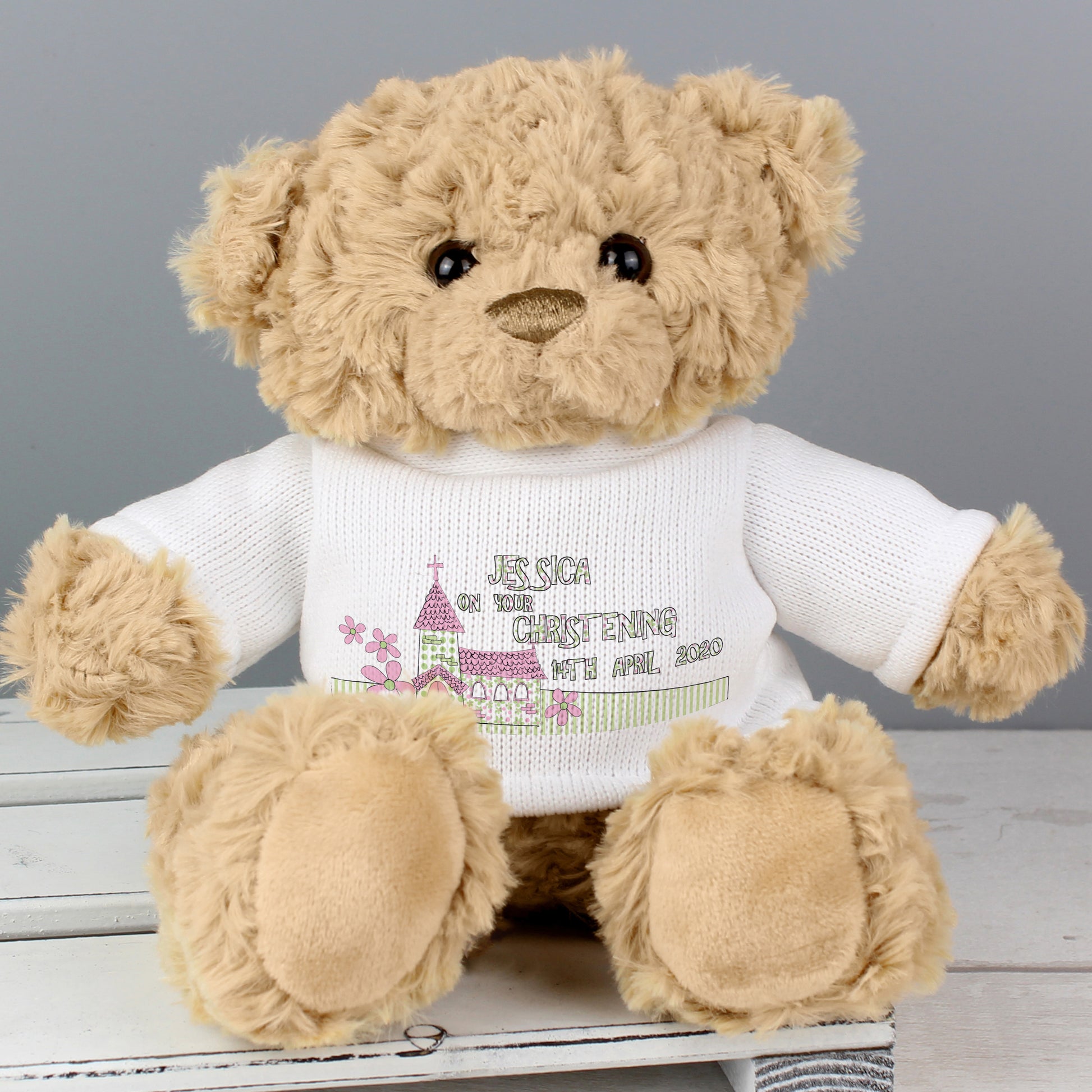 Personalised Pink Church Teddy Bear - image 3