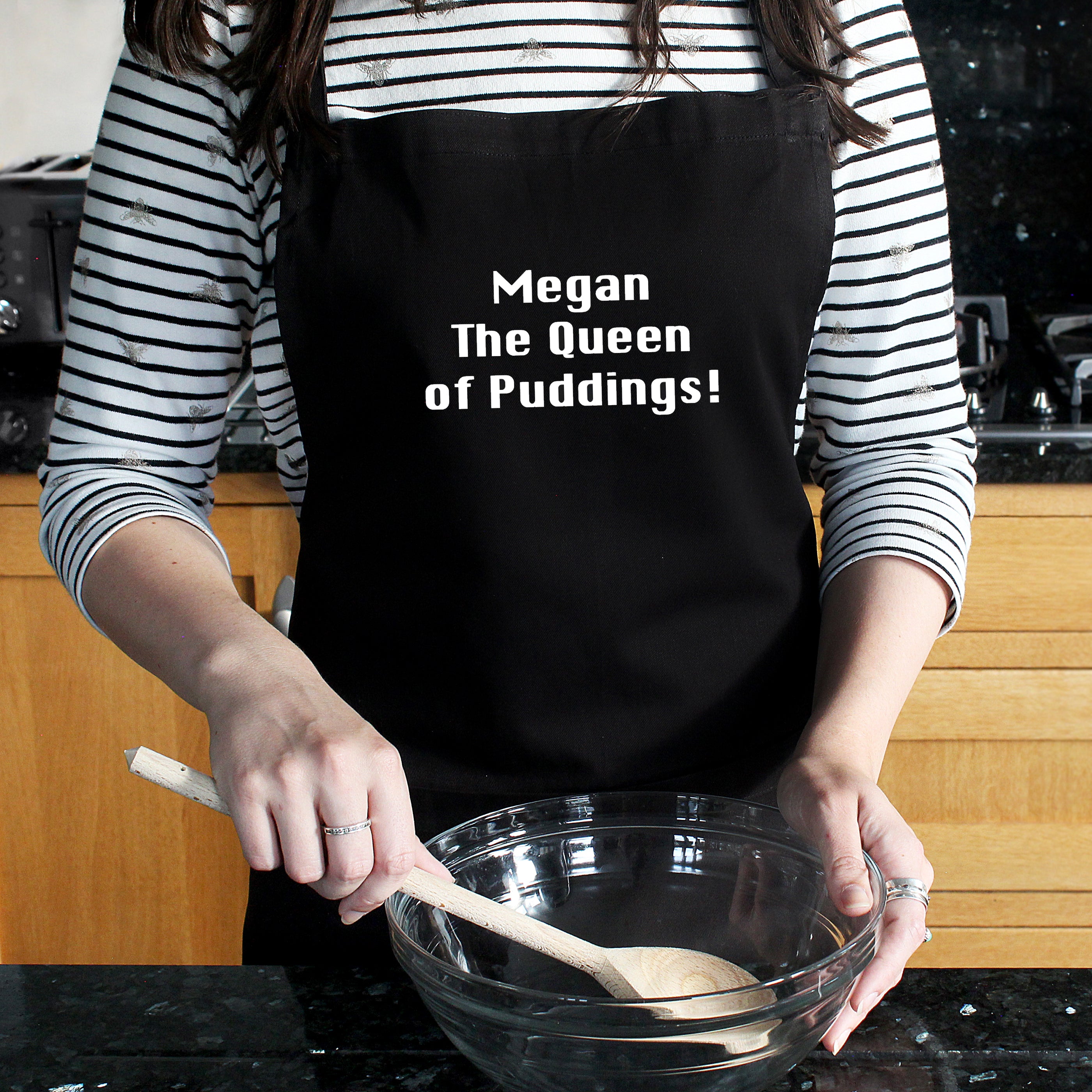 Personalised Black Apron from Heartfelt Gifts