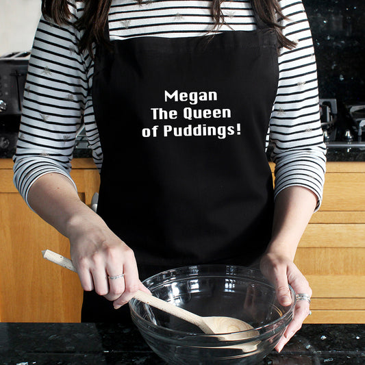 Personalised Black Apron from Heartfelt Gifts