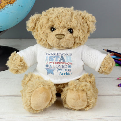 Personalised Twinkle Boys Teddy Bear - image 3