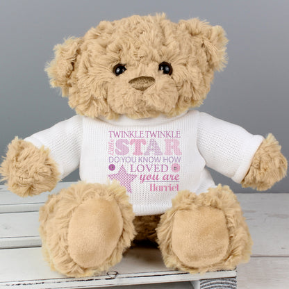 Personalised Twinkle Girls Teddy Bear from Heartfelt Gifts