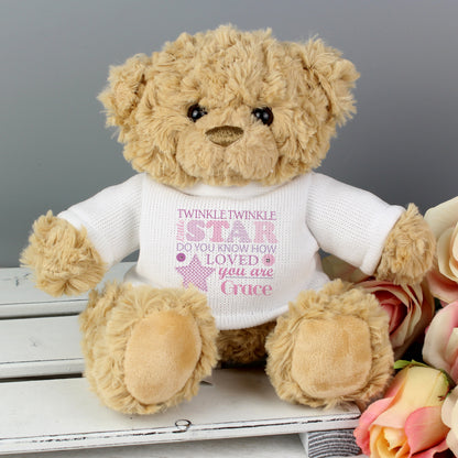 Personalised Twinkle Girls Teddy Bear - image 3