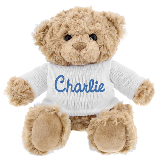 Personalised Blue Name Only Teddy Bear - image 2