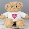 Personalised Valentines Day Confetti Hearts Teddy Bear