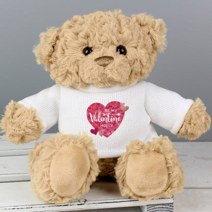 Personalised Valentines Day Confetti Hearts Teddy Bear - image 3