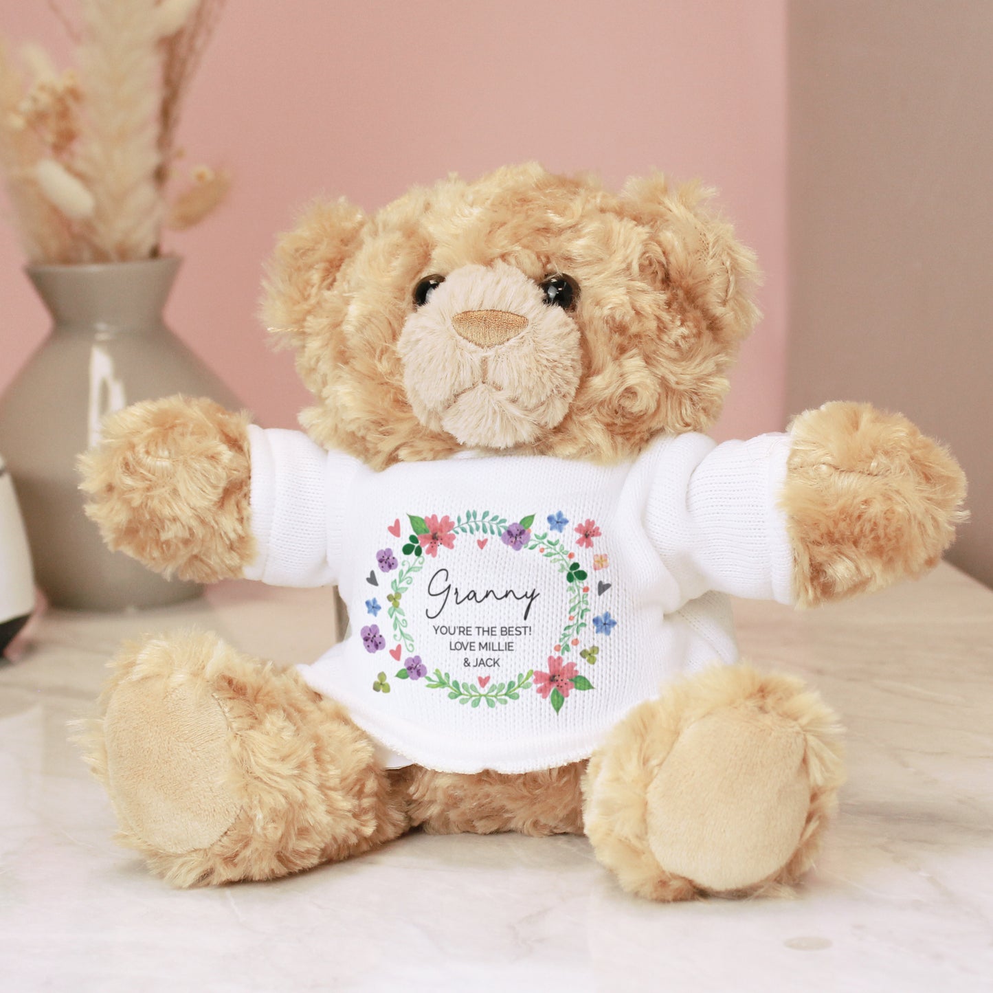 Personalised Floral Teddy Bear - image 3