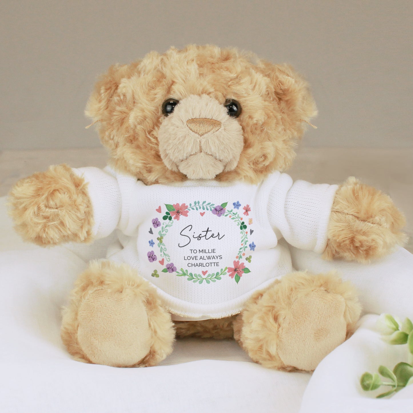 Personalised Floral Teddy Bear - image 4