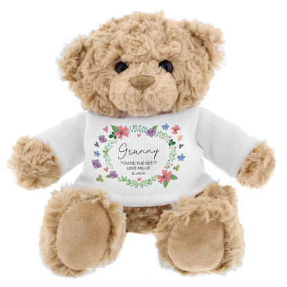Personalised Floral Teddy Bear - image 5
