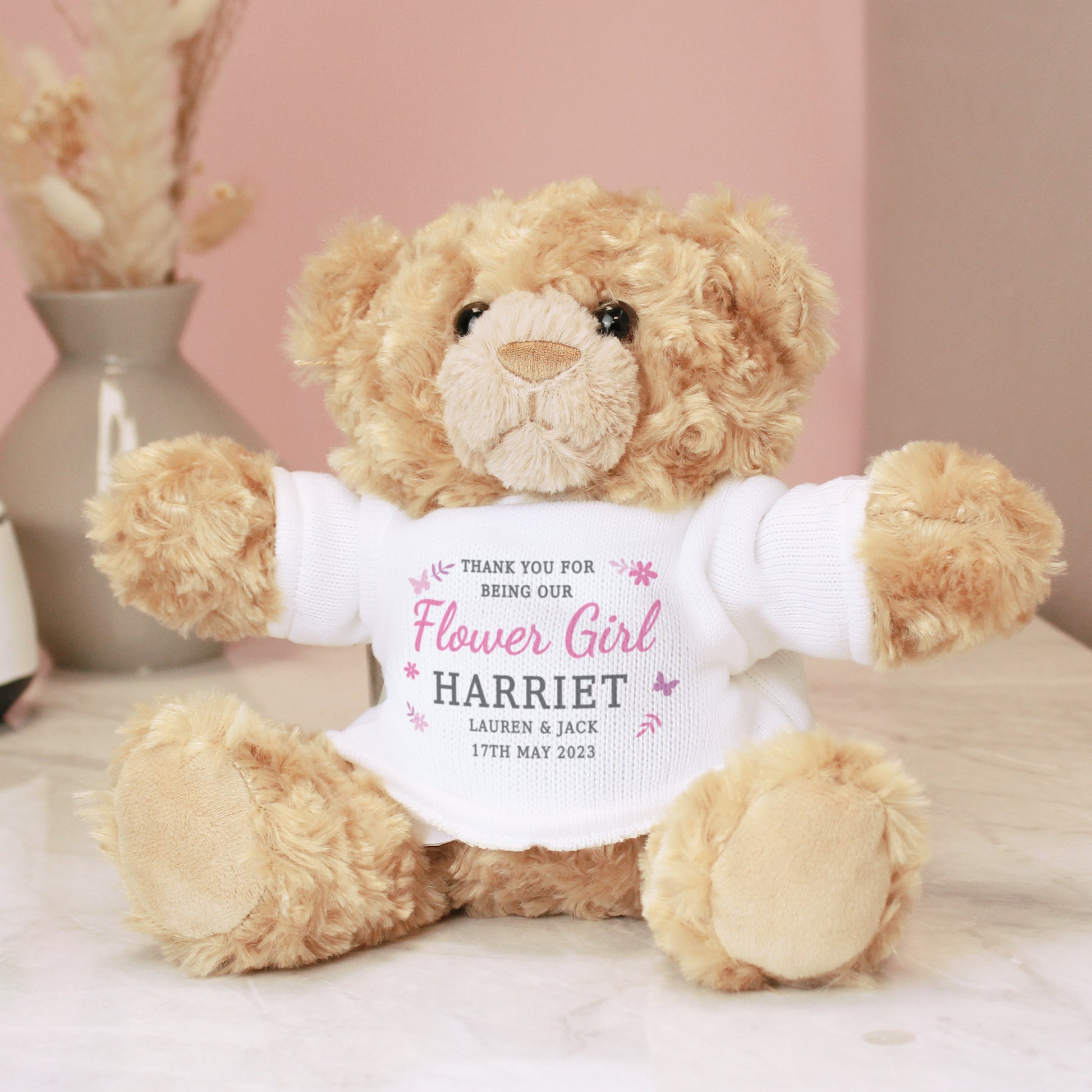 Personalised Girls Free Text Teddy Bear - image 2