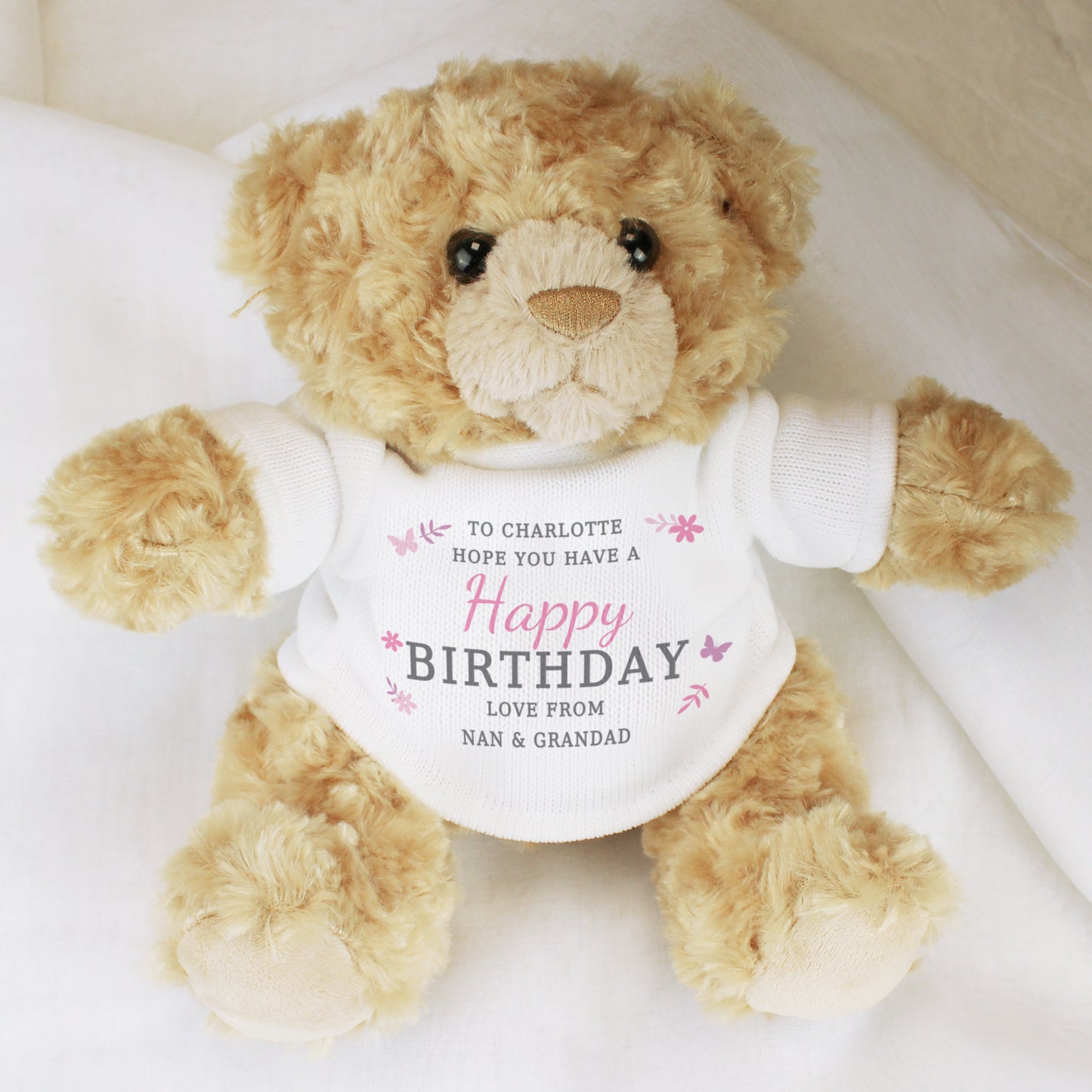 Personalised Girls Free Text Teddy Bear - image 4