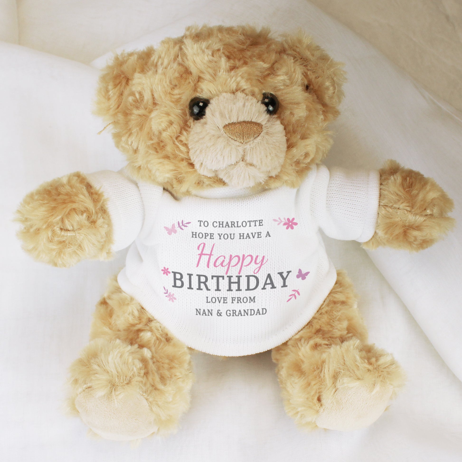 Personalised Girls Free Text Teddy Bear - image 4