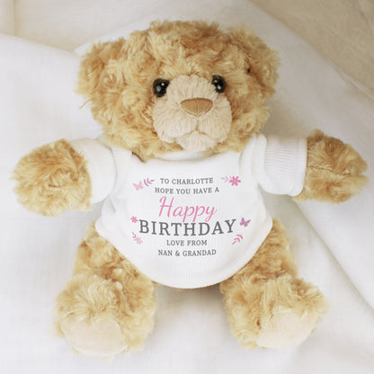 Personalised Girls Free Text Teddy Bear - image 4