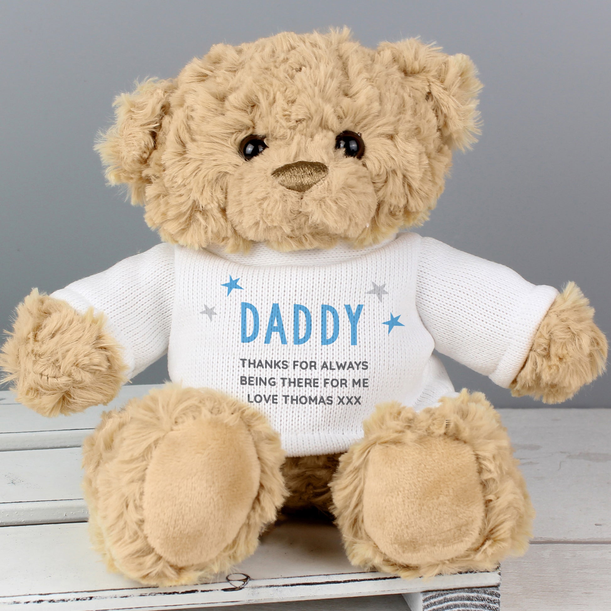 Personalised Blue Name & Message Teddy Bear - image 2