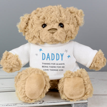 Personalised Blue Name & Message Teddy Bear - image 2