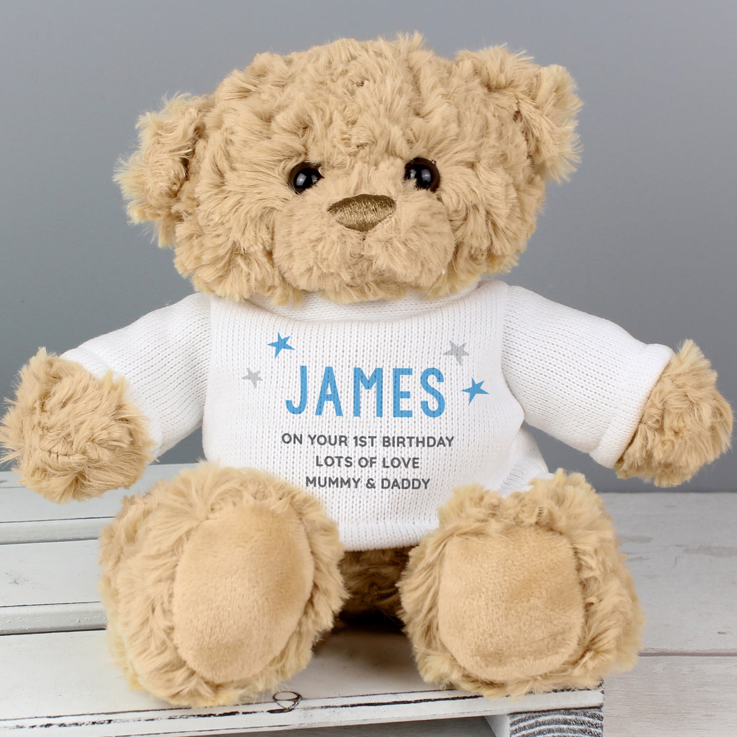 Personalised Blue Name & Message Teddy Bear - image 3
