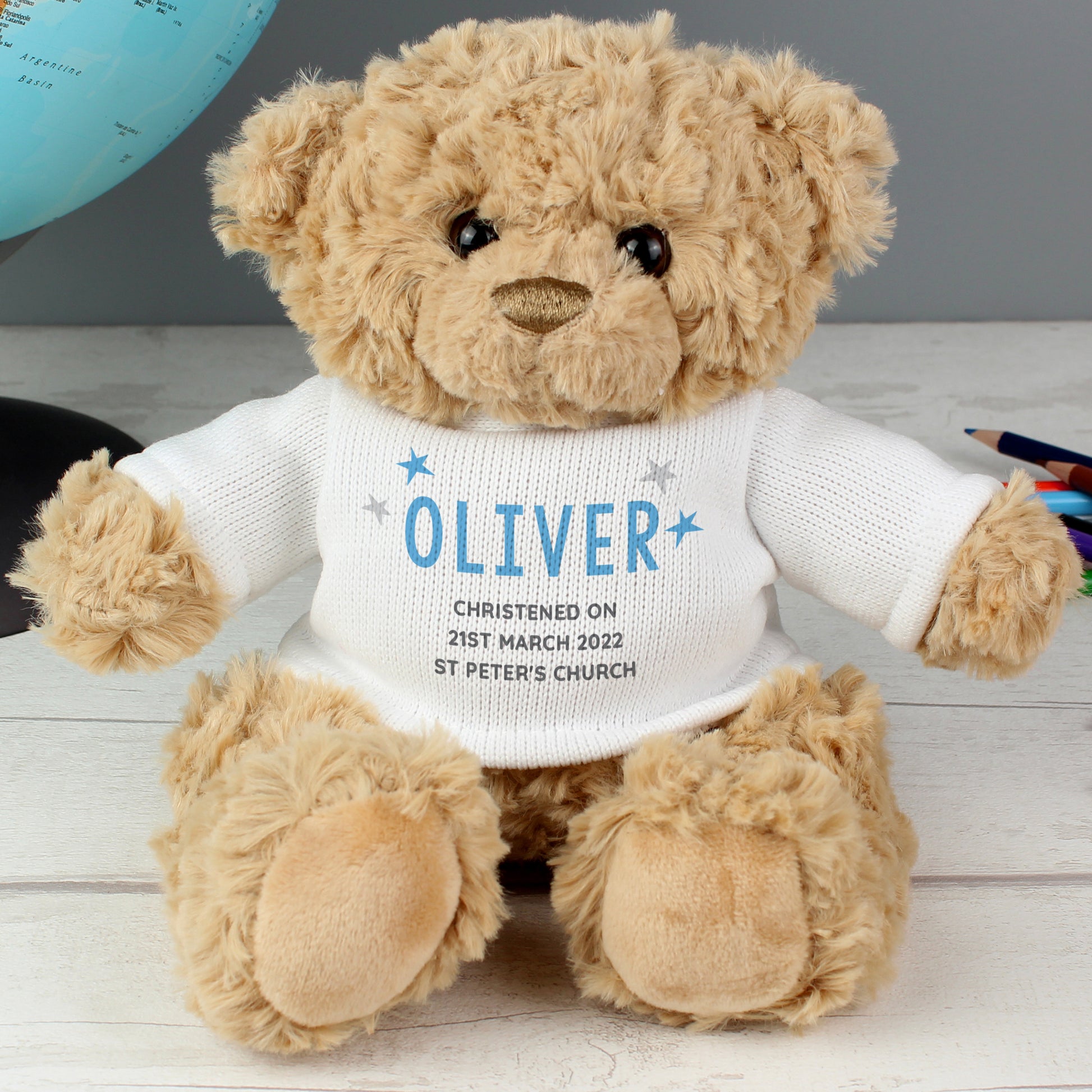 Personalised Blue Name & Message Teddy Bear - image 6