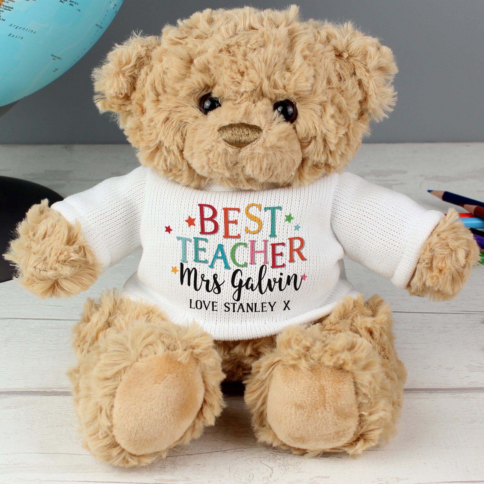 Personalised Best Teacher Teddy Bear from Heartfelt Gifts