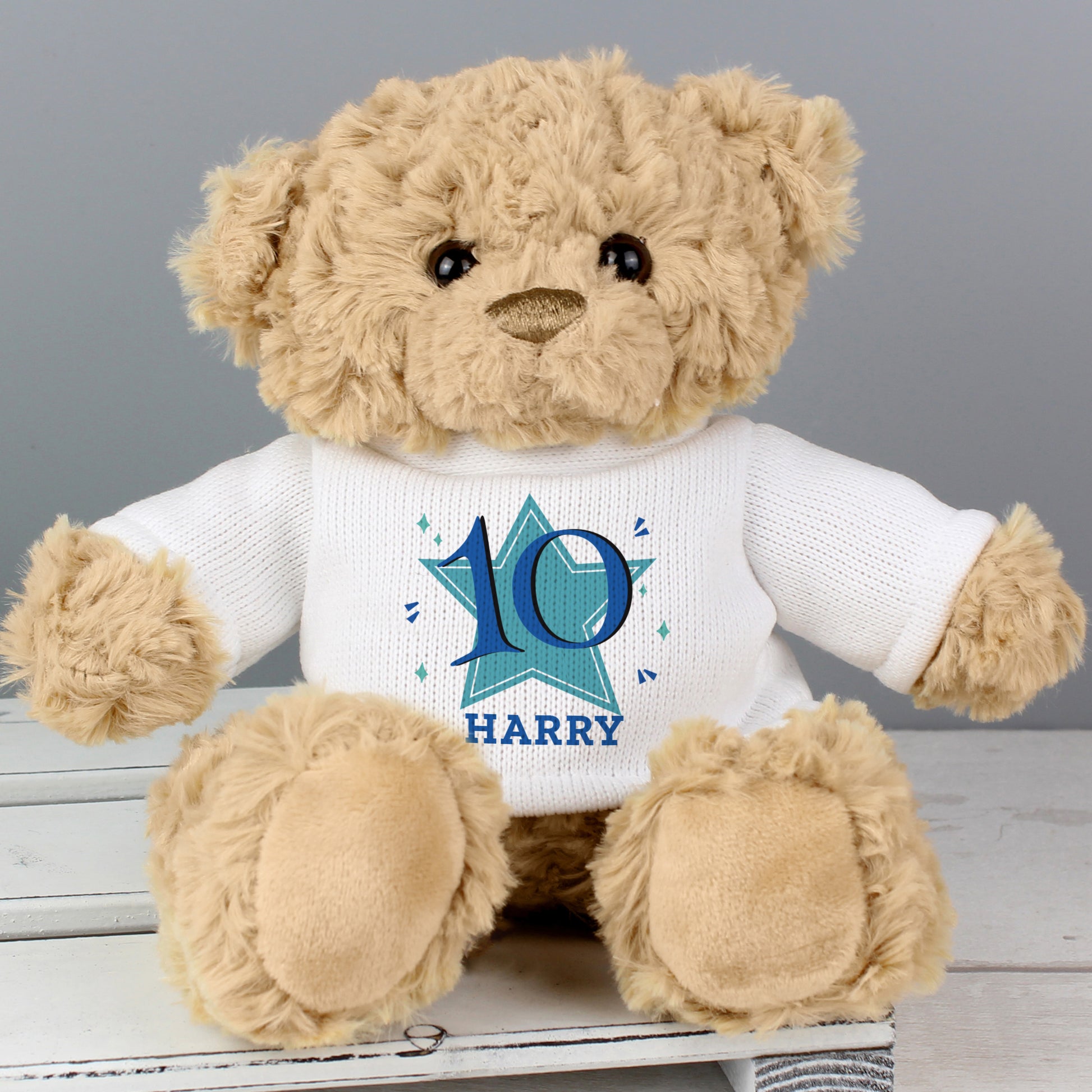 Personalised Blue Big Age Teddy Bear - image 3