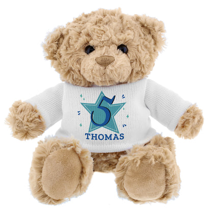 Personalised Blue Big Age Teddy Bear - image 5