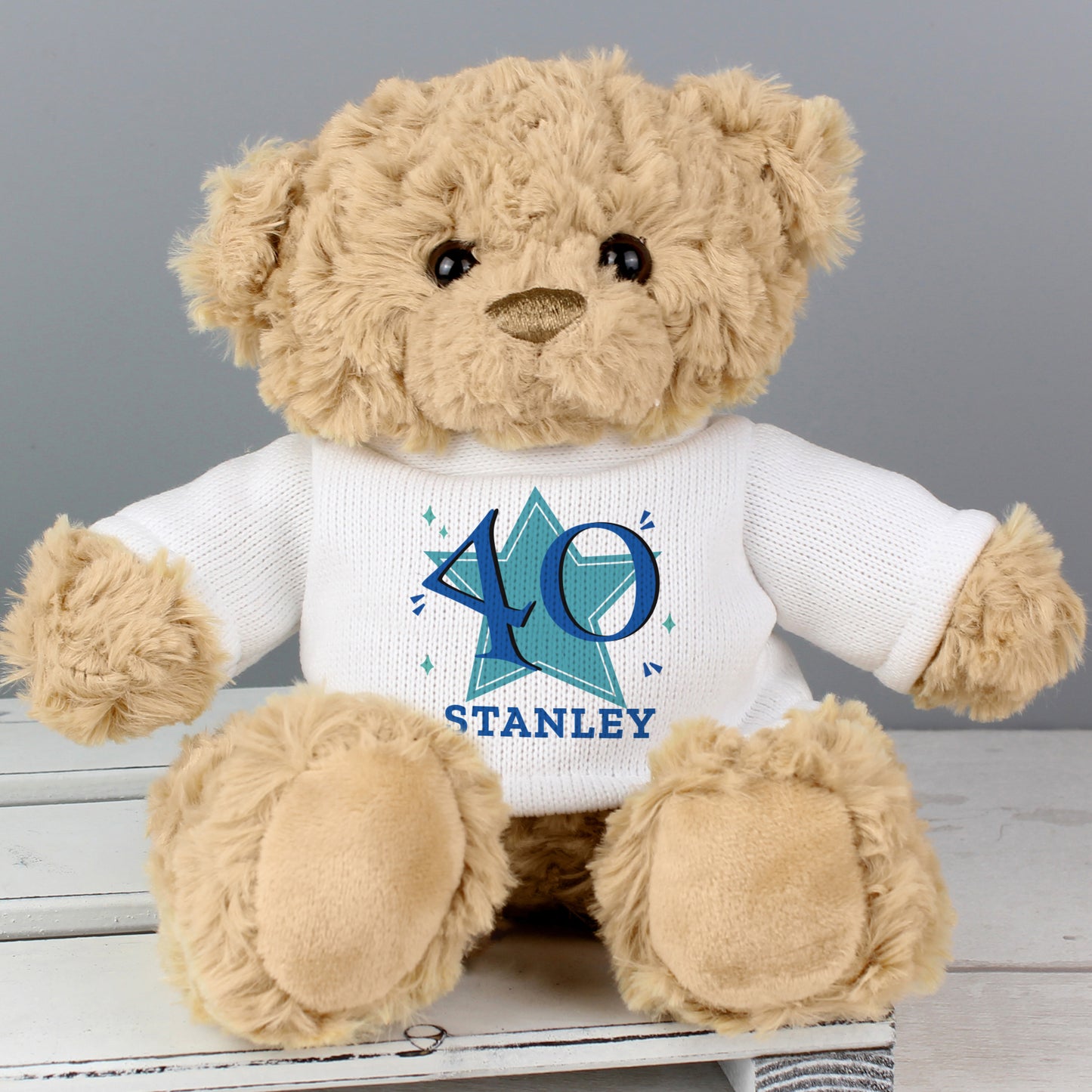 Personalised Blue Big Age Teddy Bear - image 6