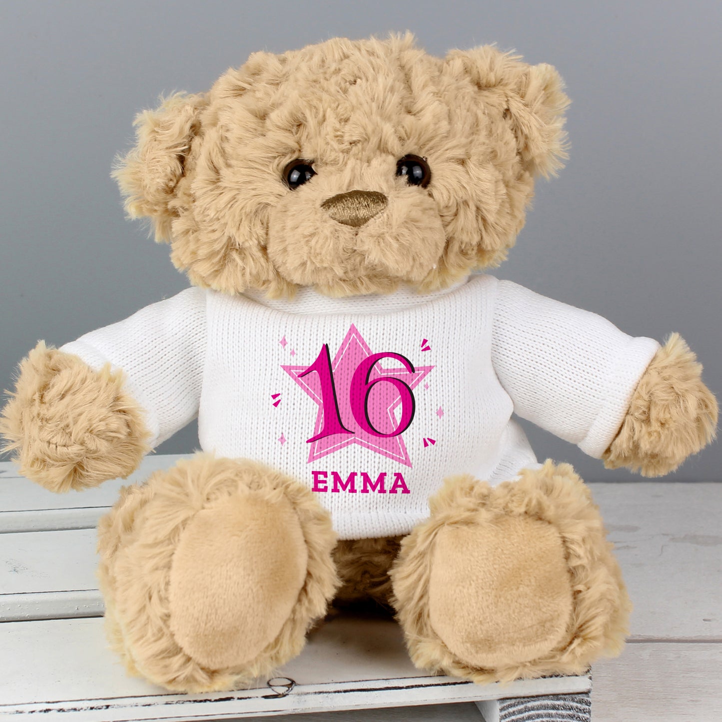 Personalised Pink Big Age Teddy Bear from Heartfelt Gifts