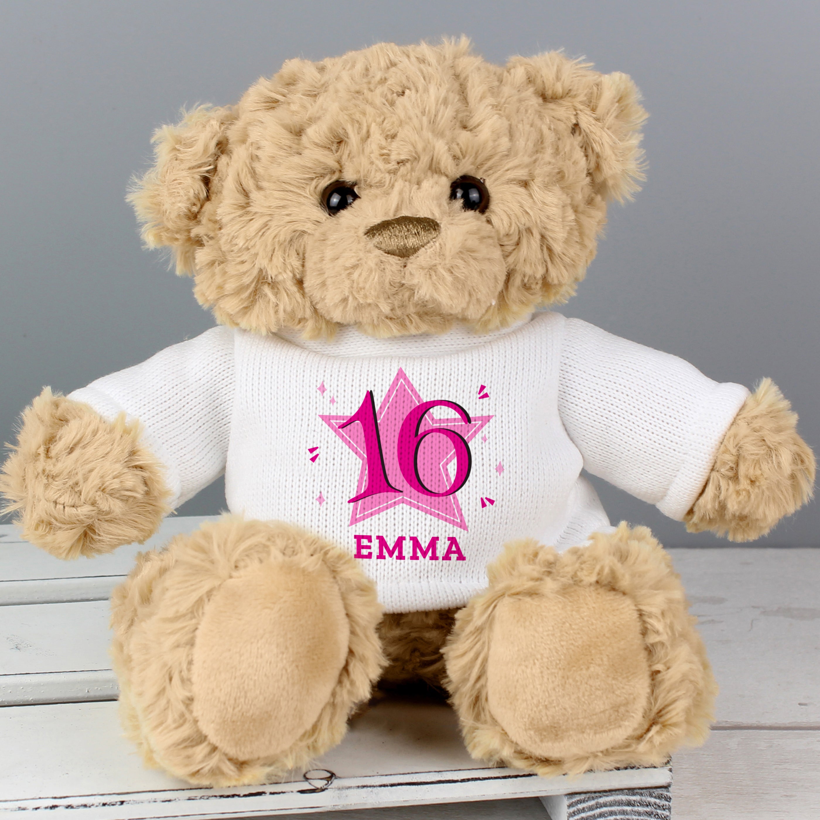 Personalised Pink Big Age Teddy Bear from Heartfelt Gifts